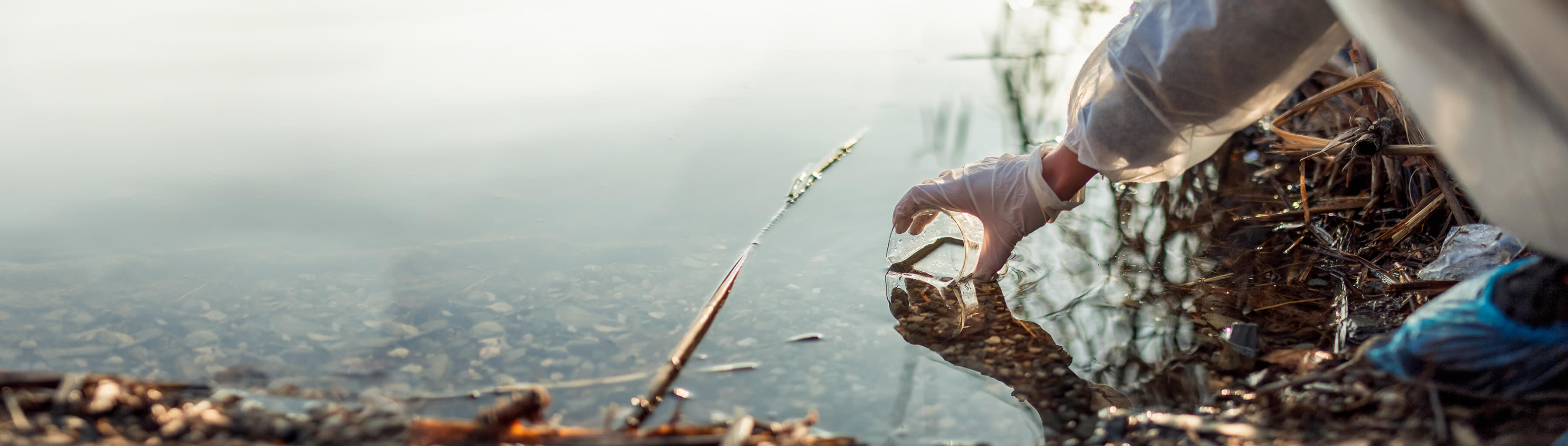 Female biochemist chemical test of water